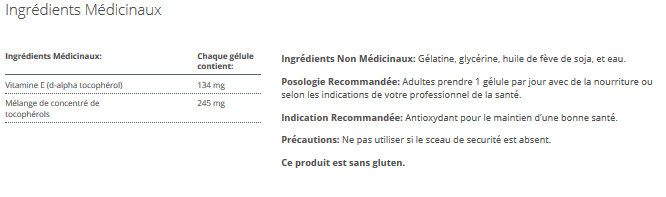 Vitamin E Mixed Tocopherols (* E complex-1:1)