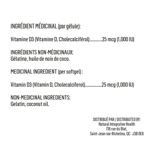 Vitamine D3 1000UI