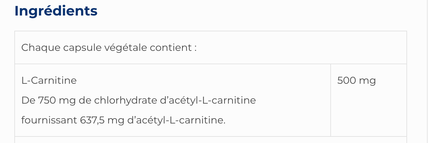 Acetylcarnitine SAP